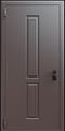 Входная термодверь с металлофиленкой и порошковым окрашиванием RAL 8019 (тип №3)