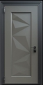 Входная термодверь с металлофиленкой и порошковым окрашиванием RAL 7022 (тип №3)